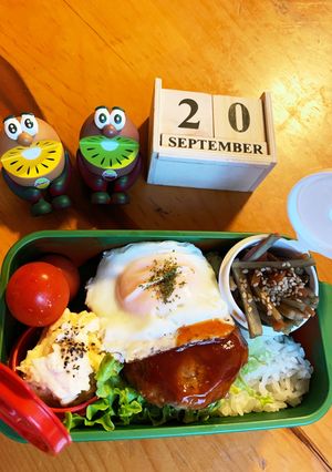 高一長女　お弁当(ロコモコ丼4)-レシピのメイン写真