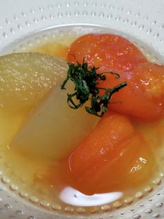 旬の冬瓜とトマトの冷やし~♡-レシピのメイン写真