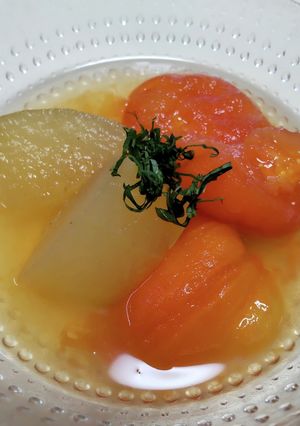 旬の冬瓜とトマトの冷やし～♡-レシピのメイン写真