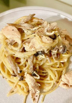 和風クリームパスタ-レシピのメイン写真