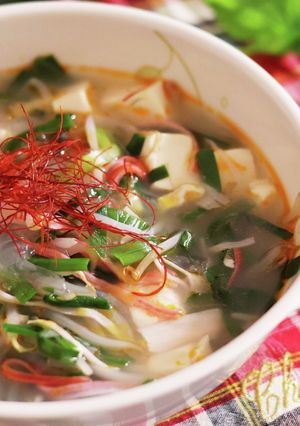 プルプル♪ライスペーパー入り豆腐スープ-レシピのメイン写真