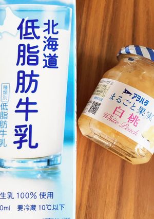 おうちで簡単！混ぜるだけ♪ピーチミルク-レシピのメイン写真