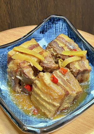 豚バラ肉ブロックの甘辛味噌煮込み-レシピのメイン写真