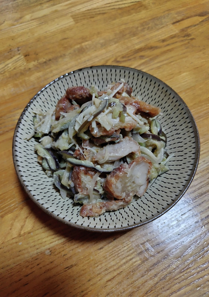 野菜と唐揚げの味噌和え-レシピのメイン写真