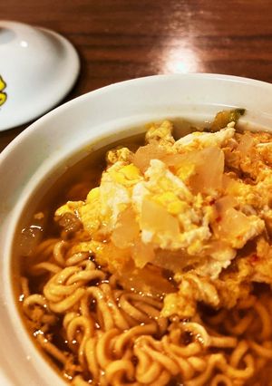 5分|ちびっ子キムチラーメン★꼬마라면-レシピのメイン写真