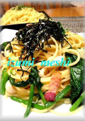 娘作♡ほうれん草の和風スパゲッティー♡-レシピのメイン写真