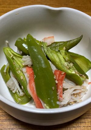 レンチンで時短簡単　万願寺のあえもの-レシピのメイン写真