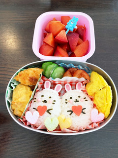 仲良しうさぎ弁当☆幼稚園用☆年少-レシピのメイン写真