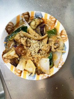 簡単梅オイきな粉味豚こま大根青椒肉絲風-レシピのメイン写真