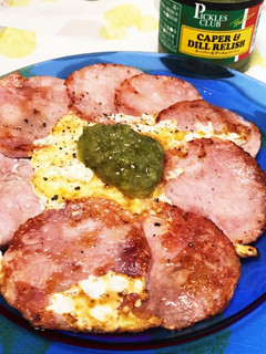 簡単ハムと目玉焼き-レシピのメイン写真
