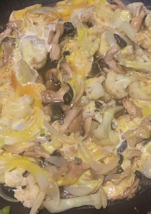 カリフラワーとしめじの卵とじ-レシピのメイン写真