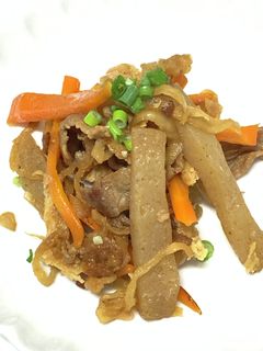 こんにゃくと切り干し大根の豚小間炒め-レシピのメイン写真