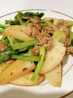豚肉とかぶのマスタード炒め-レシピのメイン写真