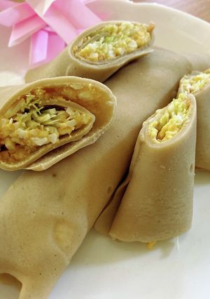 米粉クレープ(晴茶入り)の梅タルタル-レシピのメイン写真