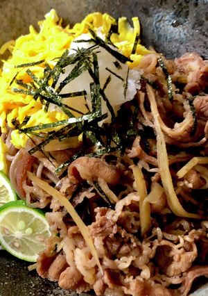 具だくさん瓦そば風肉そば-レシピのメイン写真