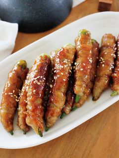 肉巻きオクラの照り焼き。お弁当にも♪-レシピのメイン写真