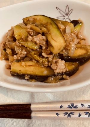 ご飯のお供に♪茄子とひき肉の絶品つゆ炒め-レシピのメイン写真