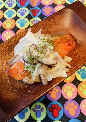 しゃけのムニエル＼塩レモン／きのこマリネ-レシピのメイン写真