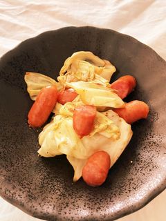 キャベツとウィンナーの和風炒め-レシピのメイン写真