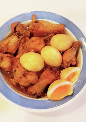 卵とろ～り♡鶏手羽元とゆで卵の照り煮-レシピのメイン写真
