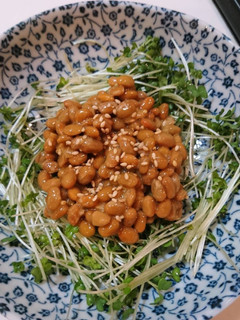 簡単!腸活♪納豆&ブロッコリースプラウト-レシピのメイン写真