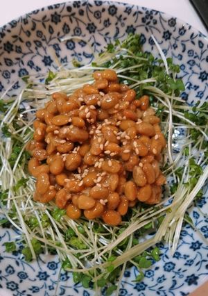 簡単！腸活♪納豆＆ブロッコリースプラウト-レシピのメイン写真