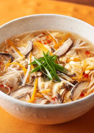 秋野菜の酸辣湯大豆麺-レシピのメイン写真