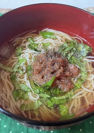 梅バジル洋風そうめん-レシピのメイン写真