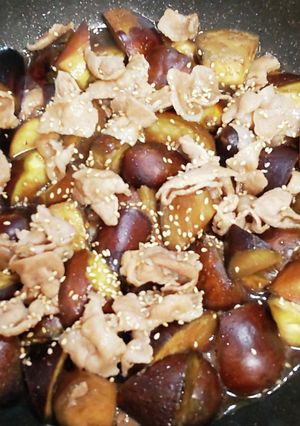 ※ナスと豚コマ肉の炒め物(醤油味)-レシピのメイン写真