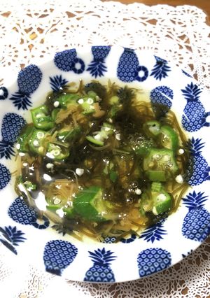 なめ茸・オクラ入り☆もずく酢-レシピのメイン写真