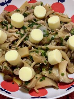 きのこと豚肉のめんつゆ煮込み-レシピのメイン写真