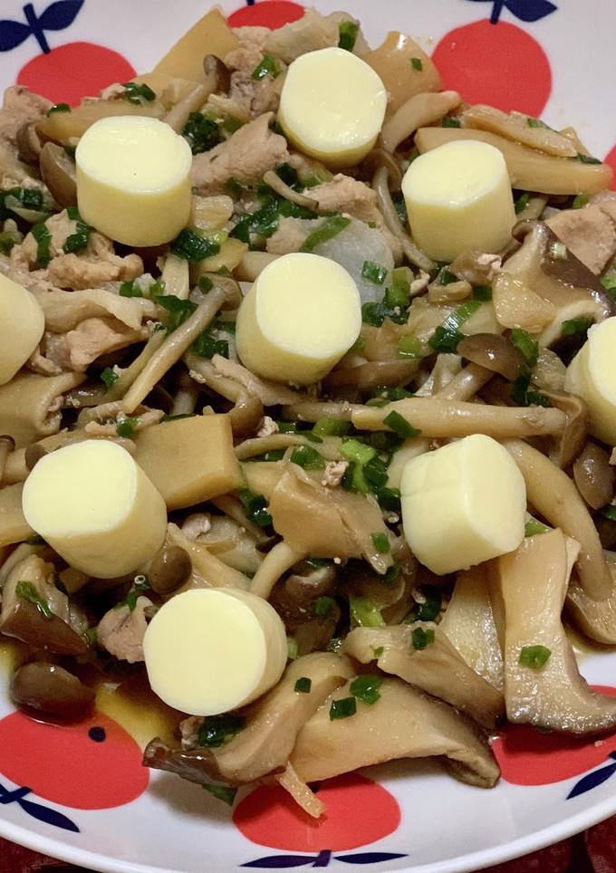 きのこと豚肉のめんつゆ煮込み-レシピのメイン写真