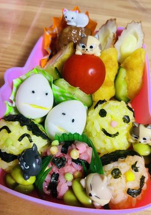 子どもが喜ぶお弁当〜簡単〜まるおにぎり顔-レシピのメイン写真