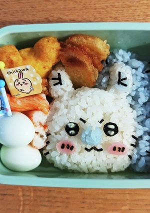 キャラ弁　ちいかわモモンガ-レシピのメイン写真