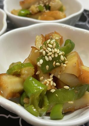 ピーマンと竹輪の酢味噌炒め♪-レシピのメイン写真