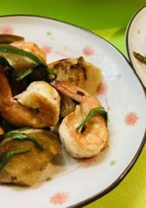 ＊エビとなすとニラのベトナム風炒め物＊-レシピのメイン写真