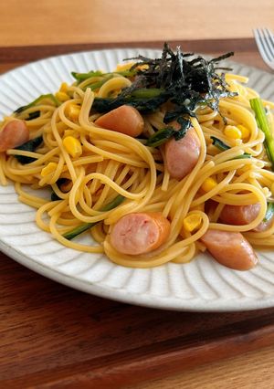ウインナーとほうれん草とコーンのパスタ-レシピのメイン写真