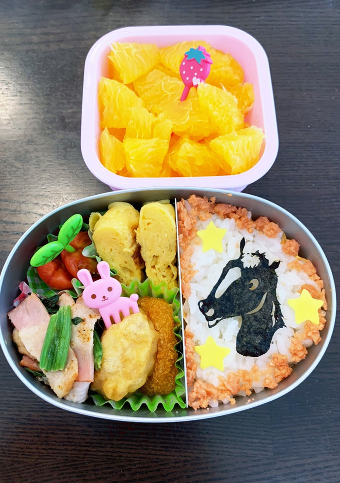 お馬さん弁当☆幼稚園用☆年少-レシピのメイン写真