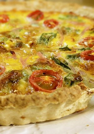 子供完食！オクラとプチトマトのキッシュ♪-レシピのメイン写真