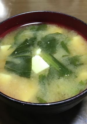 小松菜と豆腐の味噌汁-レシピのメイン写真
