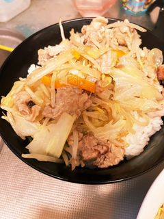野菜炒め丼-レシピのメイン写真