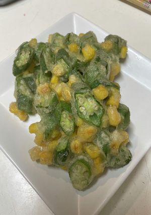 おくらとコーンのかきあげ-レシピのメイン写真