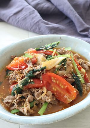 トマトと牛肉の韓国風煮-レシピのメイン写真