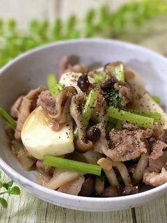 かぶと豚肉の甘辛ニンニク炒め-レシピのメイン写真