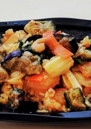 “+なす入り八宝菜中華丼”完成-レシピのメイン写真