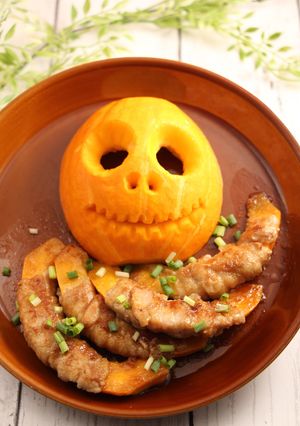 ハロウィーン！コリンキーかぼちゃの肉巻き-レシピのメイン写真