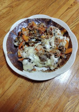 ナスと玉ねぎ人参天ぷらのチーズ焼き-レシピのメイン写真