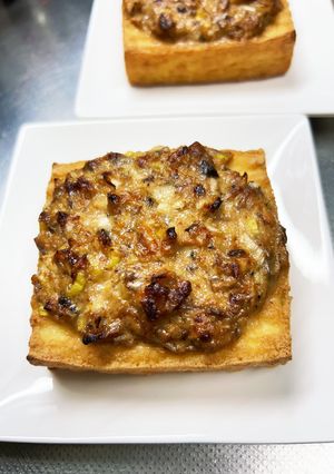 厚揚げのサバ味噌マヨ焼き。トースター5分-レシピのメイン写真