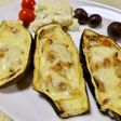 ナスの豚肉詰めチーズ焼き