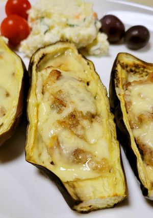 ナスの豚肉詰めチーズ焼き-レシピのメイン写真